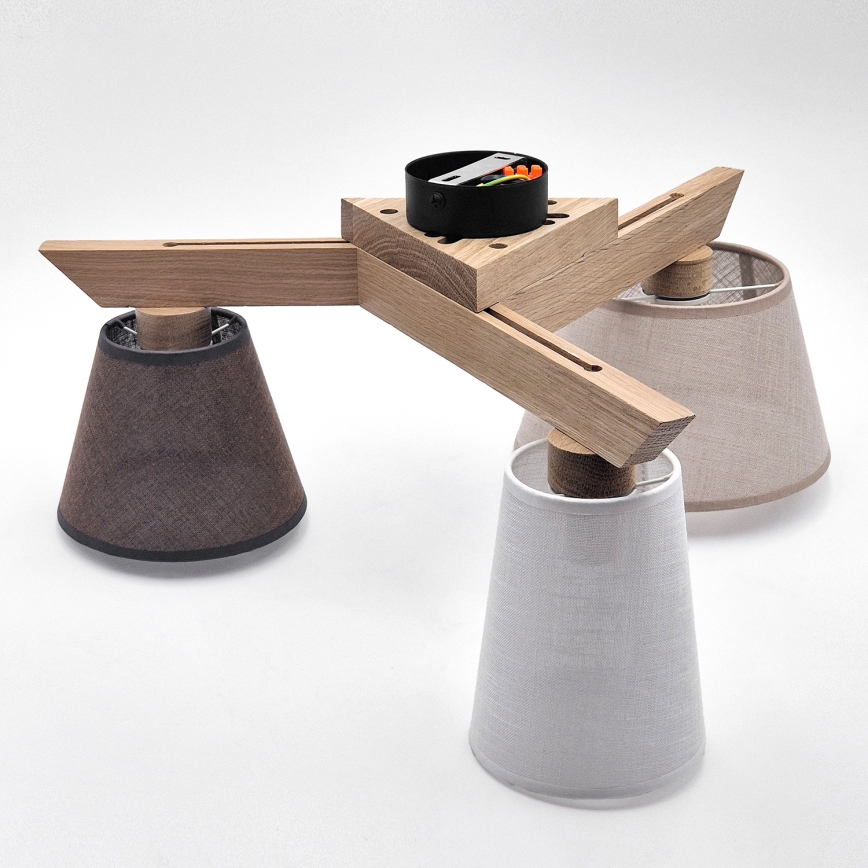 Brilagi - LED  Припотолочная люстра ANTHONY 3xE14/40W/230V дуб