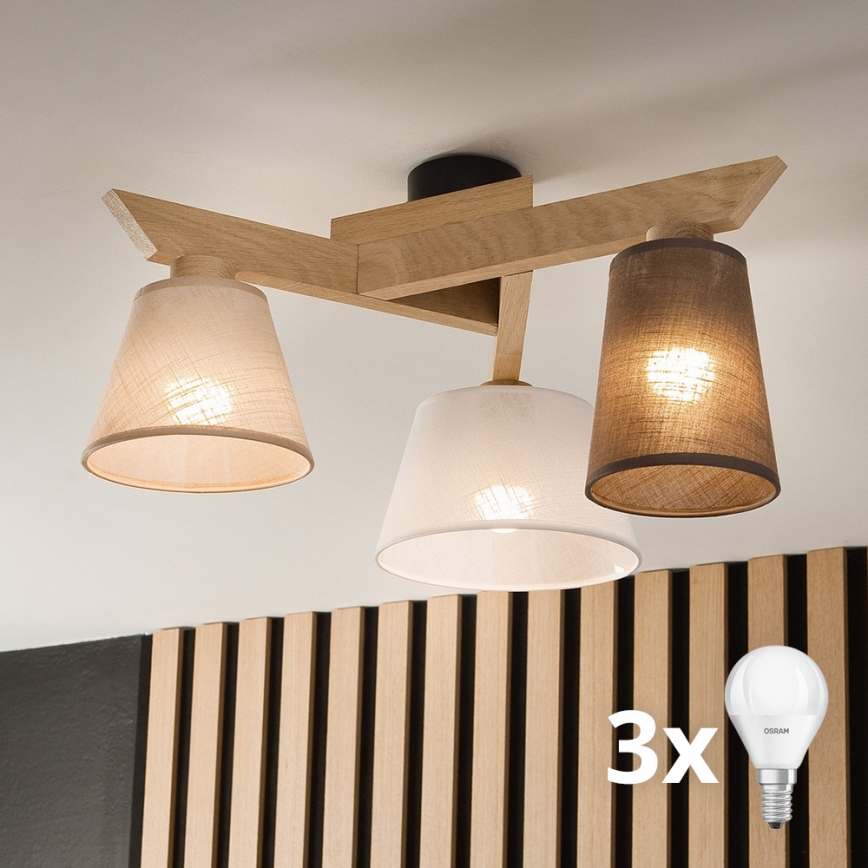 Brilagi - LED  Припотолочная люстра ANTHONY 3xE14/40W/230V дуб