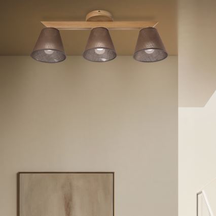 Brilagi - LED  Припотолочная люстра ANTHONY 3xE14/40W/230V дуб/коричневый