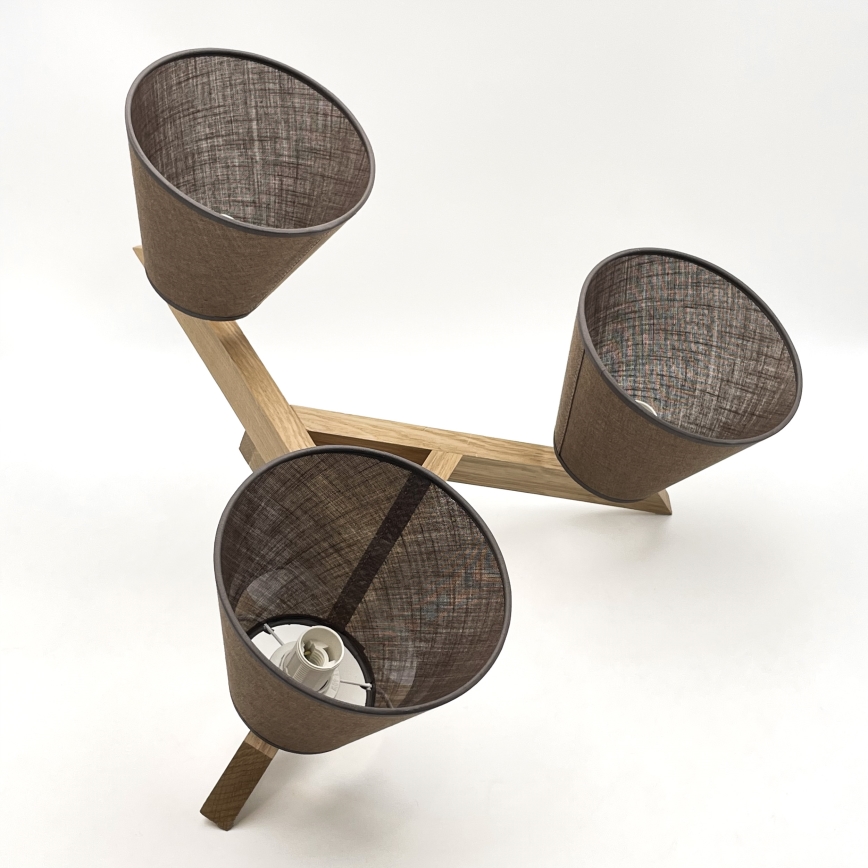 Brilagi - LED  Припотолочная люстра ANTHONY 3xE14/40W/230V дуб/коричневый