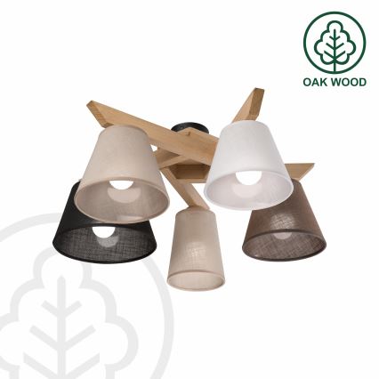 Brilagi - LED  Припотолочная люстра ANTHONY 5xE14/40W/230V дуб