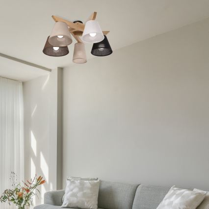 Brilagi - LED  Припотолочная люстра ANTHONY 5xE14/40W/230V дуб