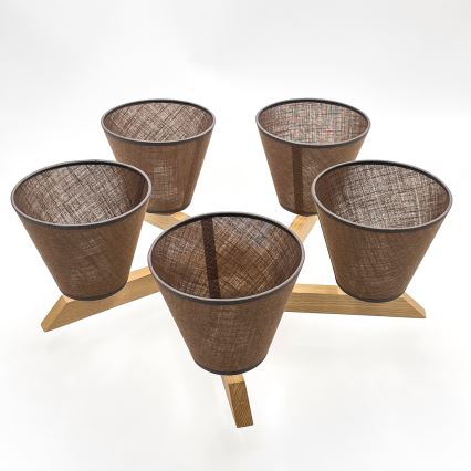 Brilagi - LED  Припотолочная люстра ANTHONY 5xE14/40W/230V дуб/коричневый