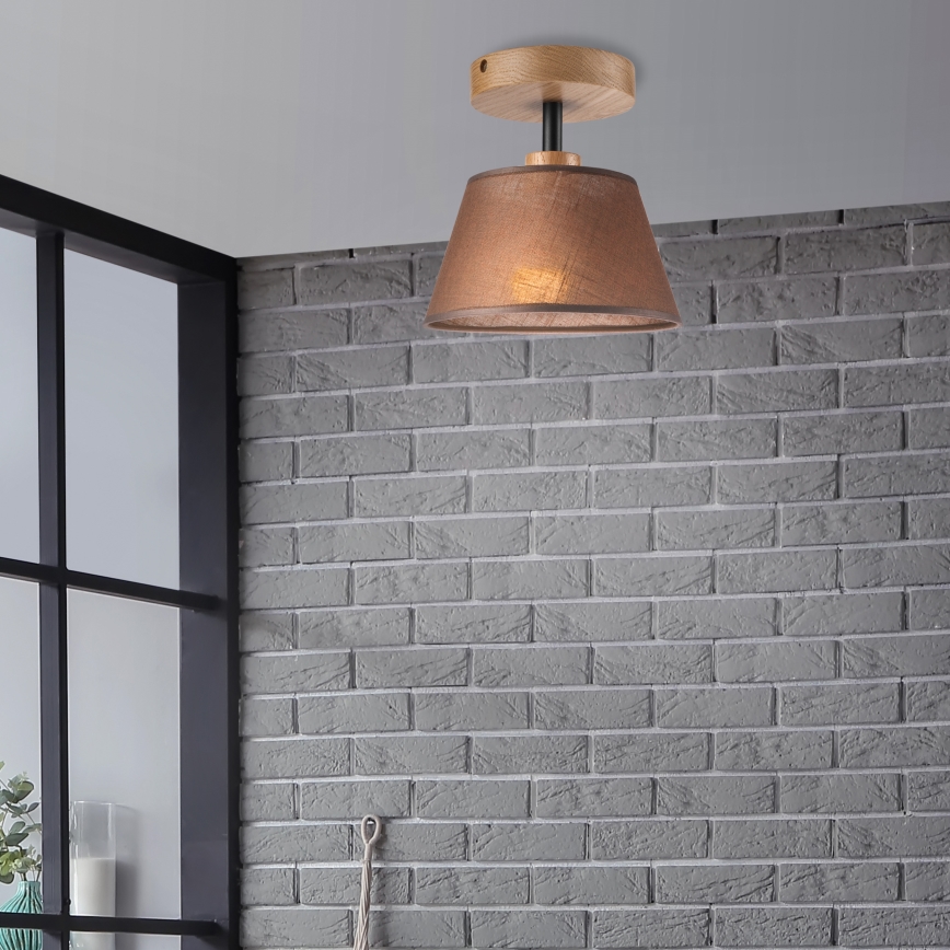 Brilagi - LED  Припотолочная люстра ANTHONY 1xE14/60W/230V дуб/коричневый