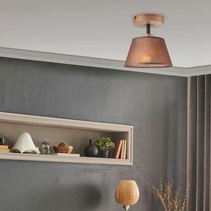 Brilagi - LED  Припотолочная люстра ANTHONY 1xE14/60W/230V дуб/коричневый