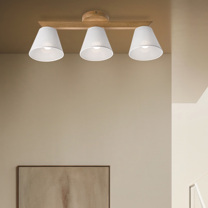 Brilagi - LED  Припотолочная люстра ANTHONY 3xE14/40W/230V дуб/белый