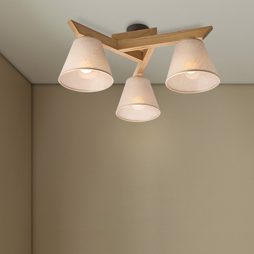 Brilagi - LED  Припотолочная люстра ANTHONY 3xE14/40W/230V дуб/бежевый