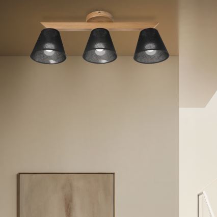 Brilagi - LED  Припотолочная люстра ANTHONY 3xE14/40W/230V дуб/черный