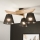 Brilagi - LED  Припотолочная люстра ANTHONY 3xE14/40W/230V дуб/черный
