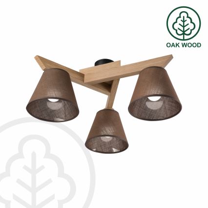 Brilagi - LED  Припотолочная люстра ANTHONY 3xE14/40W/230V дуб/коричневый