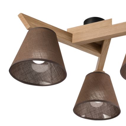 Brilagi - LED  Припотолочная люстра ANTHONY 3xE14/40W/230V дуб/коричневый