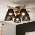 Brilagi - LED  Припотолочная люстра ANTHONY 5xE14/40W/230V дуб/черный
