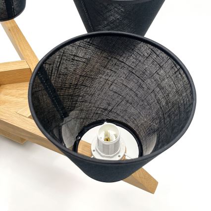 Brilagi - LED  Припотолочная люстра ANTHONY 5xE14/40W/230V дуб/черный