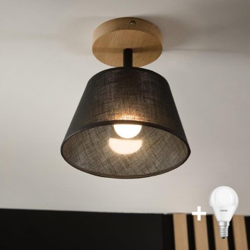 Brilagi - LED  Пристельова люстра ANTHONY 1xE14/60W/230V дуб/чорний