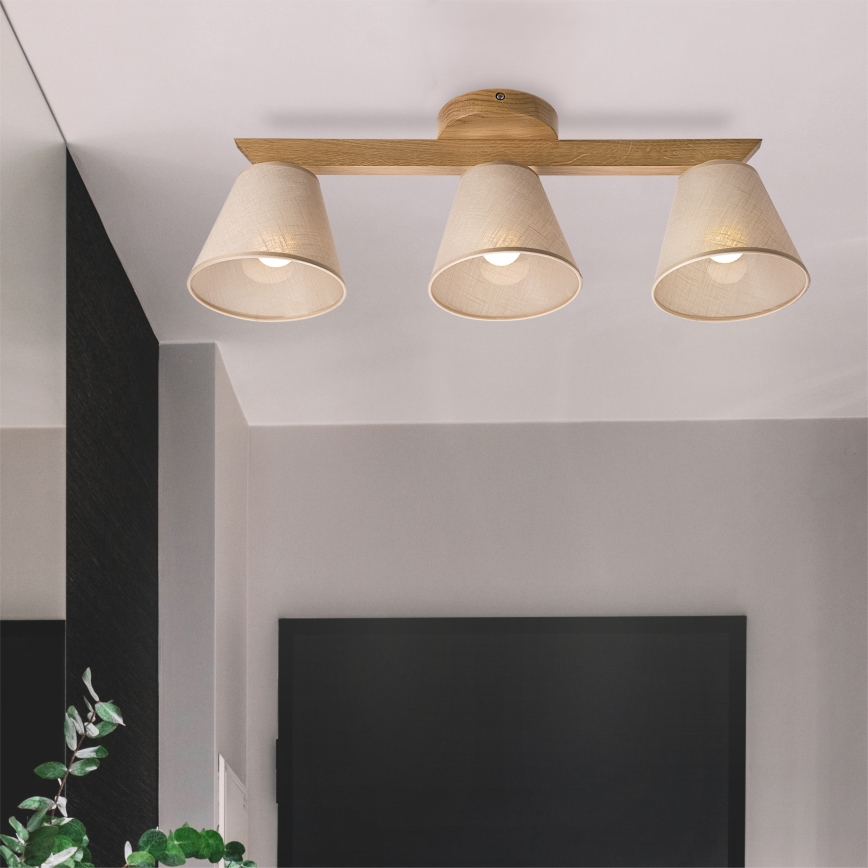 Brilagi - LED  Пристельова люстра ANTHONY 3xE14/40W/230V дуб/бежевий