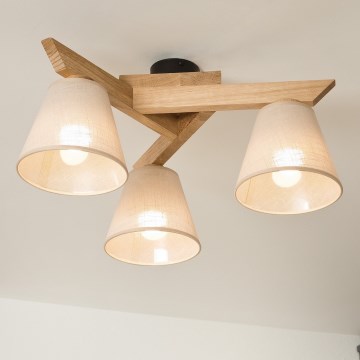 Brilagi - LED  Пристельова люстра ANTHONY 3xE14/40W/230V дуб/бежевий
