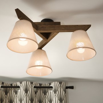 Brilagi - LED  Пристельова люстра ANTHONY 3xE14/40W/230V дуб/бежевий