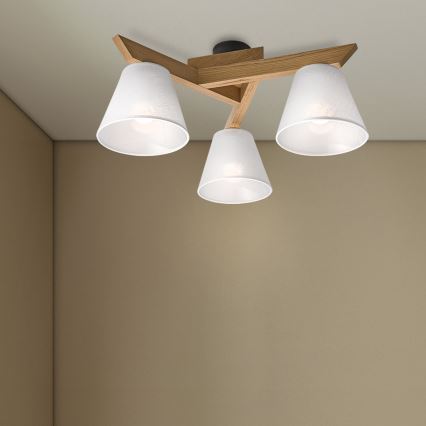 Brilagi - LED  Пристельова люстра ANTHONY 3xE14/40W/230V дуб/білий