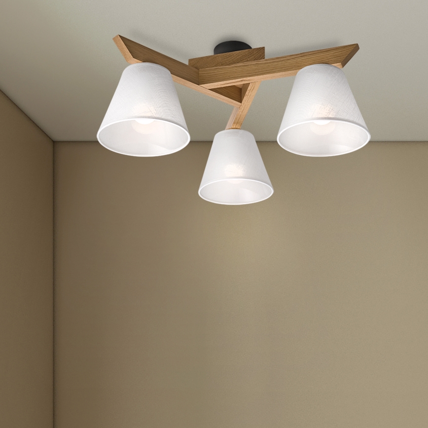 Brilagi - LED  Пристельова люстра ANTHONY 3xE14/40W/230V дуб/білий