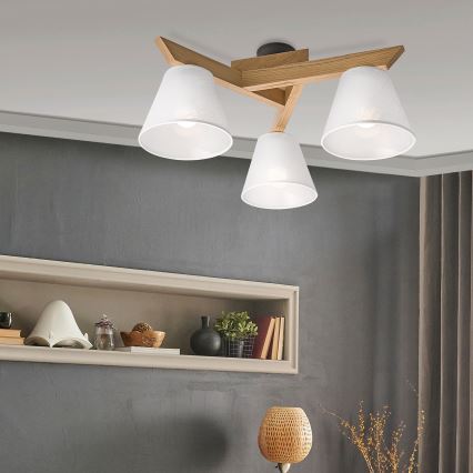 Brilagi - LED  Пристельова люстра ANTHONY 3xE14/40W/230V дуб/білий