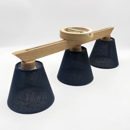 Brilagi - LED  Пристельова люстра ANTHONY 3xE14/40W/230V дуб/чорний