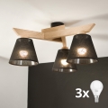 Brilagi - LED  Пристельова люстра ANTHONY 3xE14/40W/230V дуб/чорний
