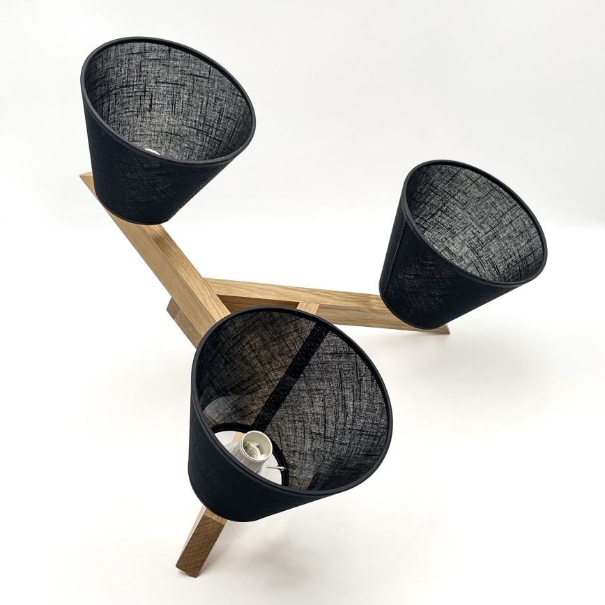 Brilagi - LED  Пристельова люстра ANTHONY 3xE14/40W/230V дуб/чорний