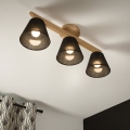 Brilagi - LED  Пристельова люстра ANTHONY 3xE14/40W/230V дуб/чорний