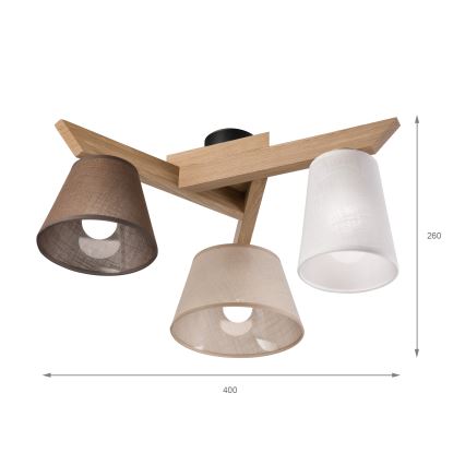 Brilagi - LED  Пристельова люстра ANTHONY 3xE14/40W/230V дуб