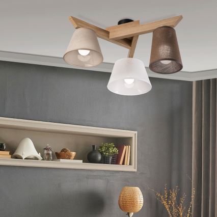 Brilagi - LED  Пристельова люстра ANTHONY 3xE14/40W/230V дуб