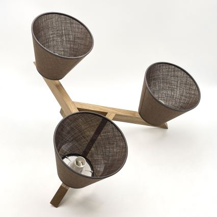 Brilagi - LED  Пристельова люстра ANTHONY 3xE14/40W/230V дуб/коричневий