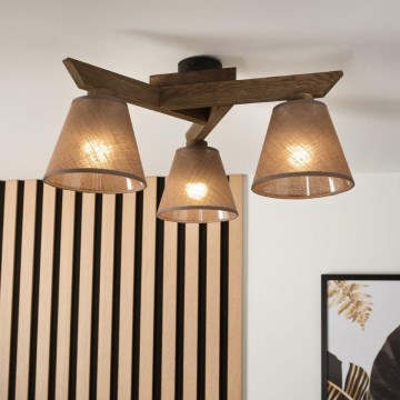 Brilagi - LED  Пристельова люстра ANTHONY 3xE14/40W/230V дуб/коричневий