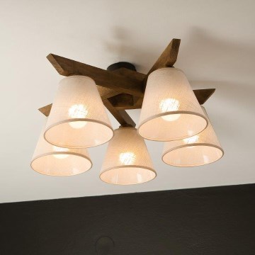 Brilagi - LED  Пристельова люстра ANTHONY 5xE14/40W/230V дуб/бежевий