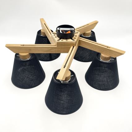 Brilagi - LED  Пристельова люстра ANTHONY 5xE14/40W/230V дуб/чорний