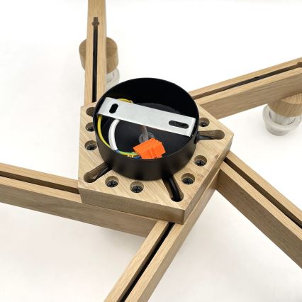 Brilagi - LED  Пристельова люстра ANTHONY 5xE14/40W/230V дуб/чорний