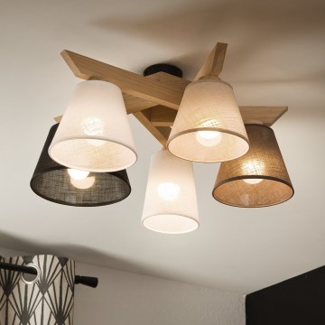 Brilagi - LED  Пристельова люстра ANTHONY 5xE14/40W/230V дуб