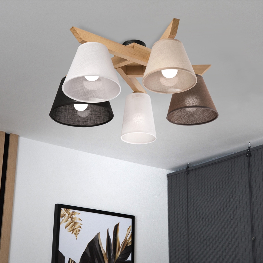 Brilagi - LED  Пристельова люстра ANTHONY 5xE14/40W/230V дуб