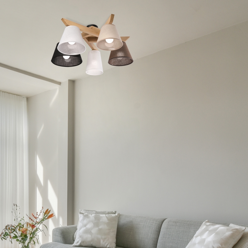 Brilagi - LED  Пристельова люстра ANTHONY 5xE14/40W/230V дуб