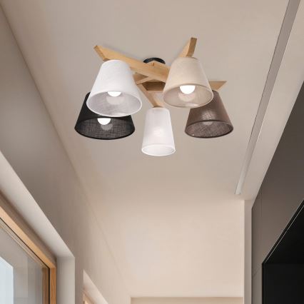 Brilagi - LED  Пристельова люстра ANTHONY 5xE14/40W/230V дуб