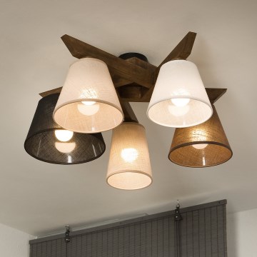 Brilagi - LED  Пристельова люстра ANTHONY 5xE14/40W/230V дуб