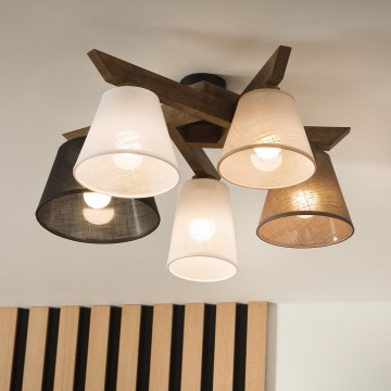 Brilagi - LED  Пристельова люстра ANTHONY 5xE14/40W/230V дуб