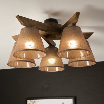 Brilagi - LED  Пристельова люстра ANTHONY 5xE14/40W/230V дуб/коричневий