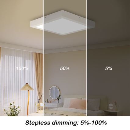 Brilagi - LED Регулируемая потолочная люстра для ванной FRAME SMART LED/24W/230V 30x30 см 3000-6000K IP44 белая + дистанционное управление
