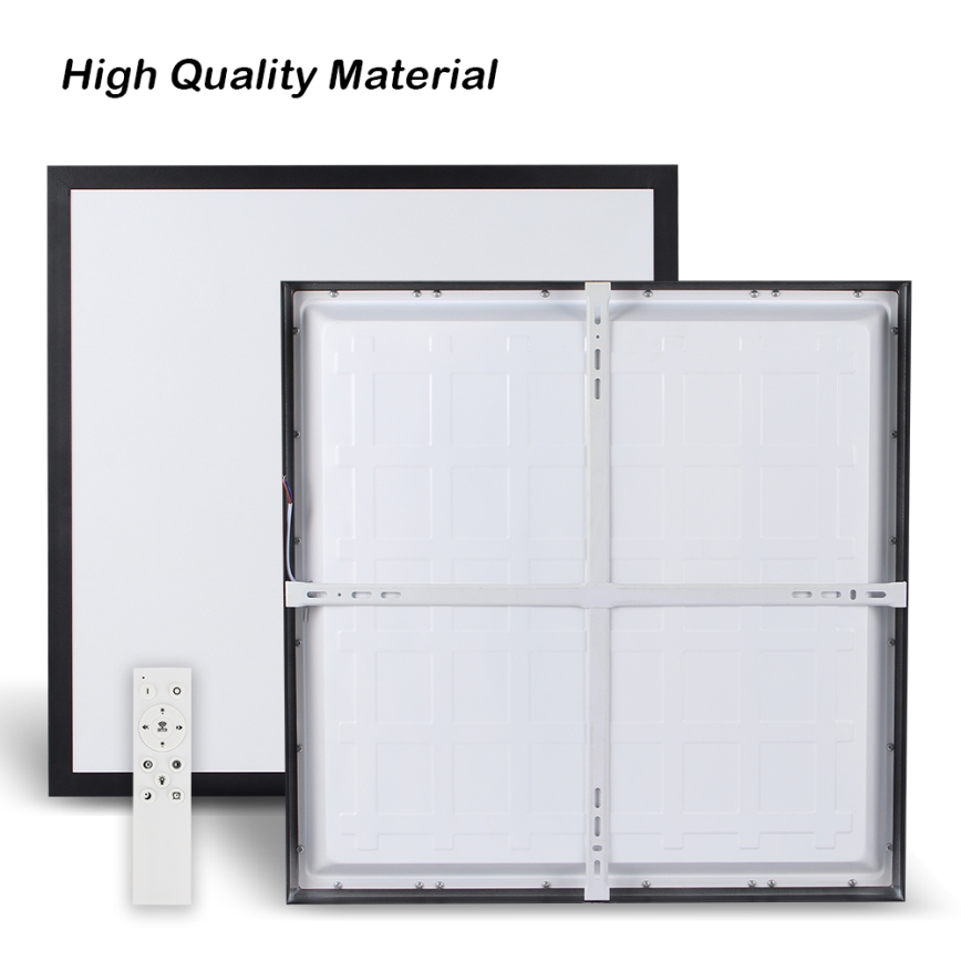 Brilagi - LED Регулируемая потолочная люстра для ванной FRAME SMART LED/50W/230V 60x60 см 3000-6000K IP44 черный + дистанционное управление