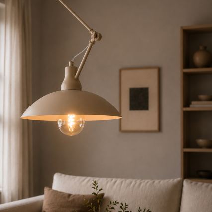 BRILAGI - LED регульована люстра на штанзі IRONBEAM 1xE27/60W/230V бежева