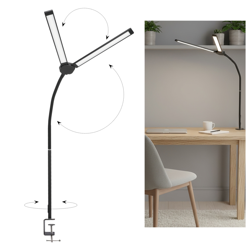 BRILAGI - LED-регульована настільна лампа USB VARIO LED/14W/5V 3000-6000K чорна