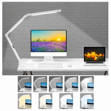Brilagi - Регульована сенсорна гнучка настільна лампа VARIO LED/12W/230V 3000/4000/5000/6500K CRI 92 біла