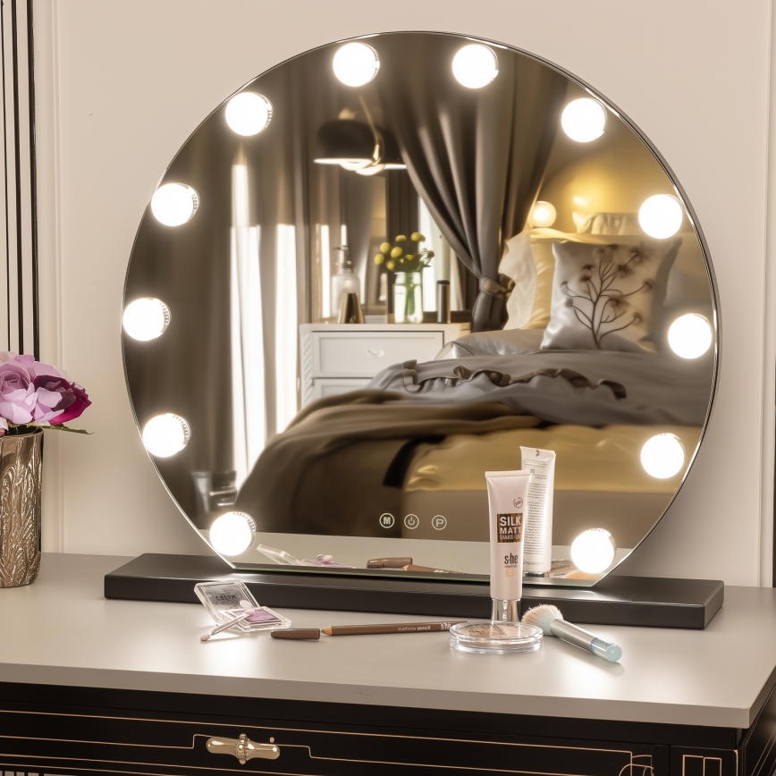Brilagi - LED регульоване дзеркало для макіяжу HOLLYWOOD LED/12W/230V 3000/4000/6500K