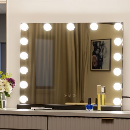 Brilagi - LED регульоване дзеркало для макіяжу HOLLYWOOD LED/15W/230V 3000/4000/6500K