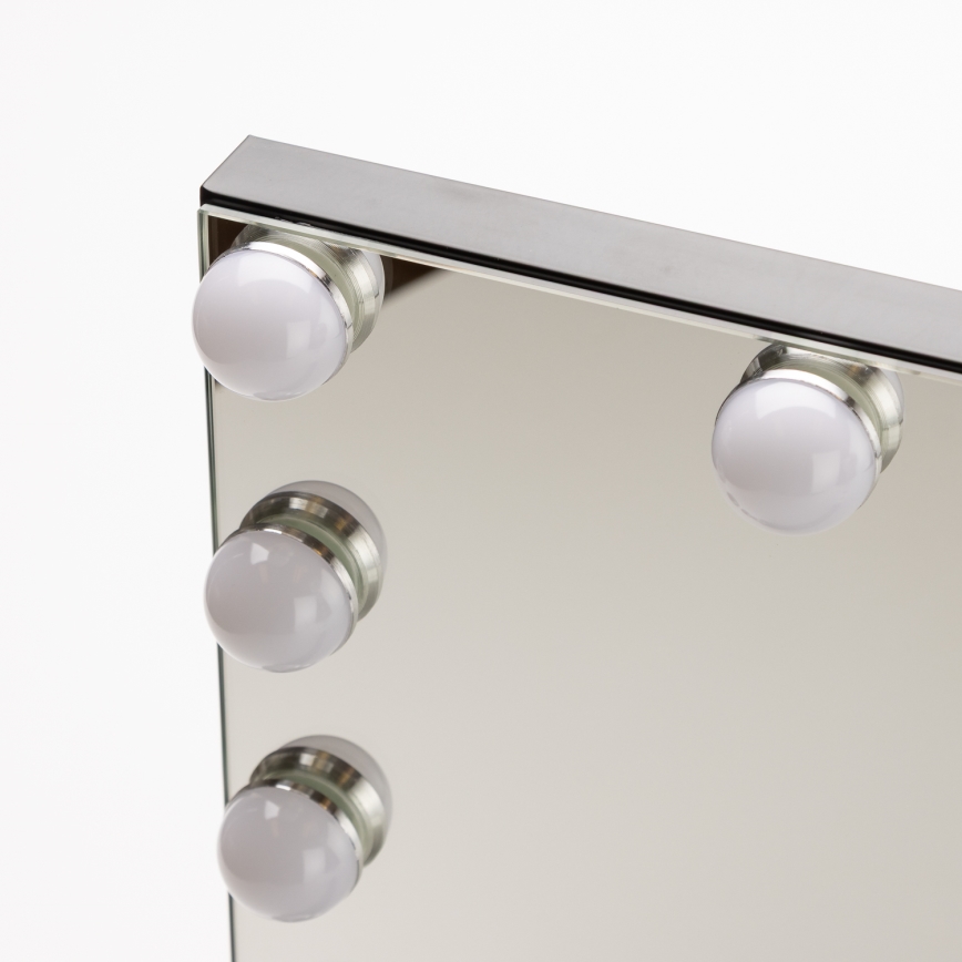 BRILAGI - LED регульоване дзеркало для макіяжу HOLLYWOOD LED/15W/230V CCT + USB чорне